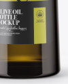 Dark Glass Olive Oil Bottle Mockup