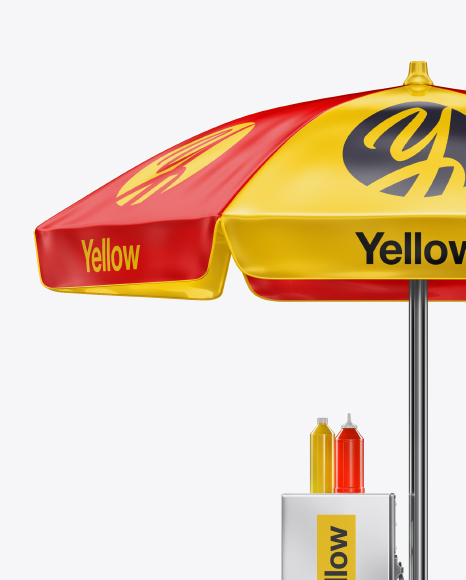 Hot Dog Cart Mockup - Side View