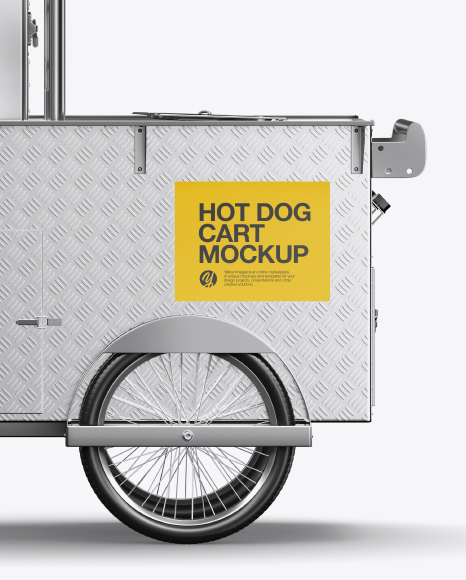 Hot Dog Cart Mockup - Side View