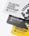 Three Plastic Cards Mockup