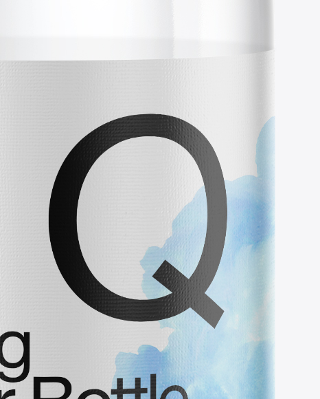 Glass Water Bottle Mockup