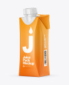 250ml Glossy Juice Carton Package Mockup 250ml Glossy Juice Carton Package Mockup