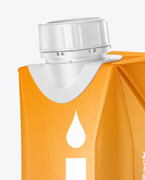 250ml Glossy Juice Carton Package Mockup 250ml Glossy Juice Carton Package Mockup