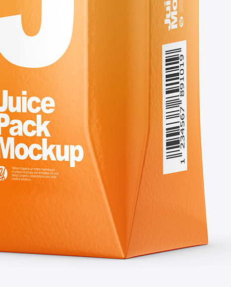 250ml Glossy Juice Carton Package Mockup 250ml Glossy Juice Carton Package Mockup