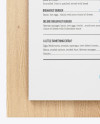 Menu w/ Textured Papers Mockup