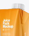 250ml Glossy Juice Carton Package Mockup