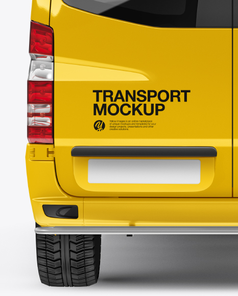 Panel Van Mockup - Back View