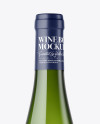 Green Glass White Wine Bottle Mockup