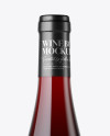 Clear Glass Red Wine Bottle Mockup