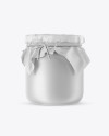 Ceramic Jar w/ Fabric Cap Mockup