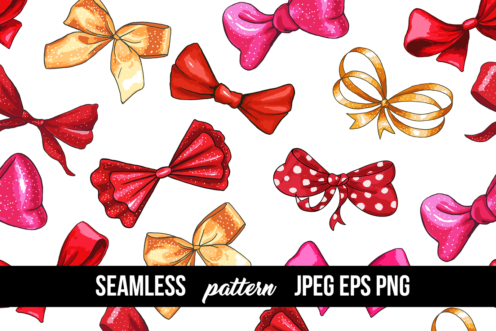 Bows and Ribbons Marker Clipart Collection