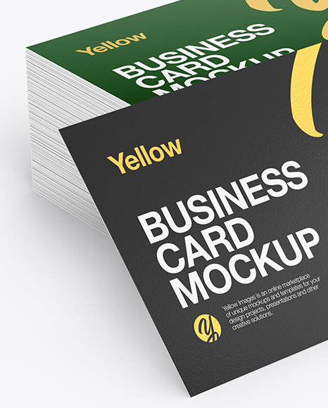 Stack of Business Cards Mockup