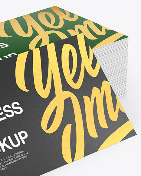 Stack of Business Cards Mockup