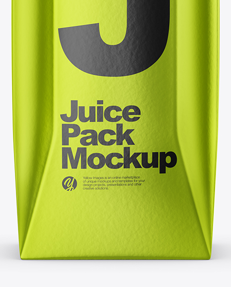 250ml Metallic Juice Carton Package Mockup