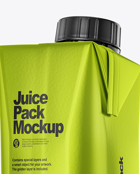 250ml Metallic Juice Carton Package Mockup