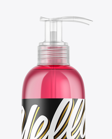 Cosmetic Bottle with Pump Mockup