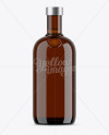 700ml Amber Glass Bottle Mockup