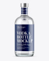 700ml Clear Glass Vodka Bottle Mockup