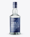 Clear Glass Gin Bottle Mockup