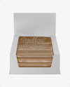 20 Kraft Snack Bars Display Box Mockup - Front View (High-Angle Shot)