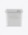 Matte Plastic Container Mockup - Front View