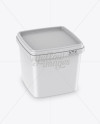 Matte Plastic Container Mockup - Halfside View (High-Angle Shot)