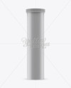 Matte Plastic Effervescent Tablets Tube Mockup - Eye-Level Shot