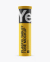 Matte Plastic Effervescent Tablets Tube Mockup - Eye-Level Shot
