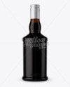 Dark Amber Glass Bottle Mockup