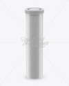 Glossy Plastic Effervescent Tablets Tube Mockup - Front View (High-Angle Shot)