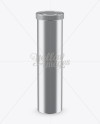 Metallic Effervescent Tablets Tube Mockup - High-Angle Shot