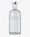 700ml Frosted Glass White Rum Bottle Mockup 700ml Frosted Glass White Rum Bottle Mockup