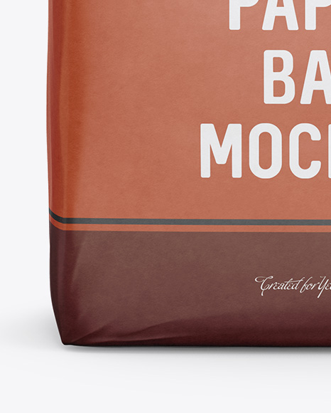 Cement Paper Bag Mockup - Front View