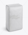 Cement Paper Bag Mockup - Halfside View (High-Angle Shot)