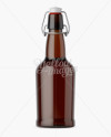 Amber Glass Beugel Bottle Mockup