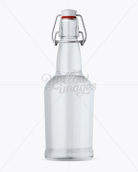 Clear Glass Beugel Bottle Mockup Clear Glass Beugel Bottle Mockup