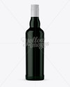 Dark Green Glass Bottle Mockup - Front View Dark Green Glass Bottle Mockup - Front View