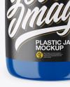 Glossy Plastic Jar Mockup - Front View