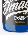 Glossy Plastic Jar Mockup - Front View