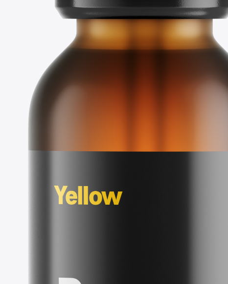 Frosted Amber Glass Dropper Bottle Mockup