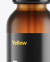 Frosted Amber Glass Dropper Bottle Mockup