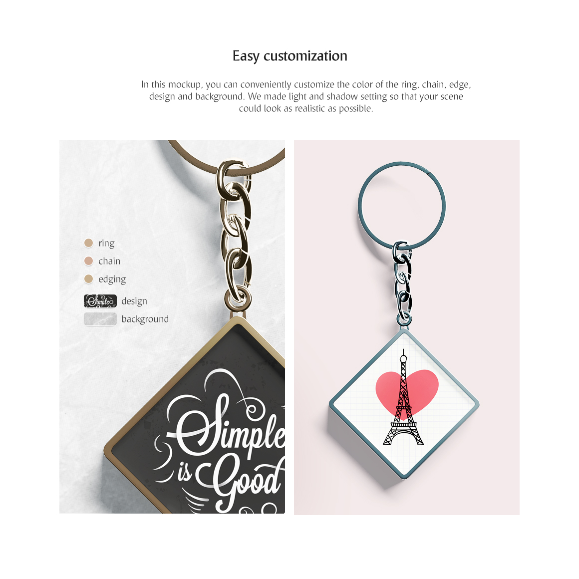 Keychain Mockup Keychain Mockup
