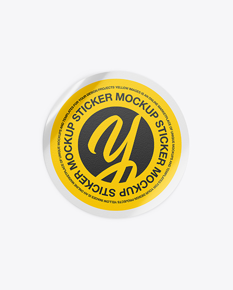 Textured Matte Round Sticker Mockup