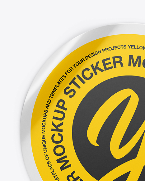 Matte Round Sticker Mockup