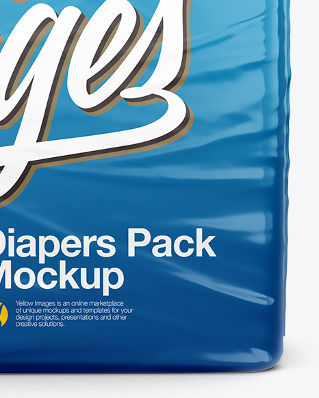 Diapers Pack Mockup - Front View