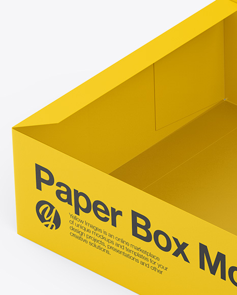 Opened Paper Box Mockup