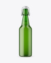 Green Glass Bottle With Clamp Lid