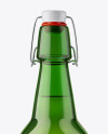 Green Glass Bottle With Clamp Lid