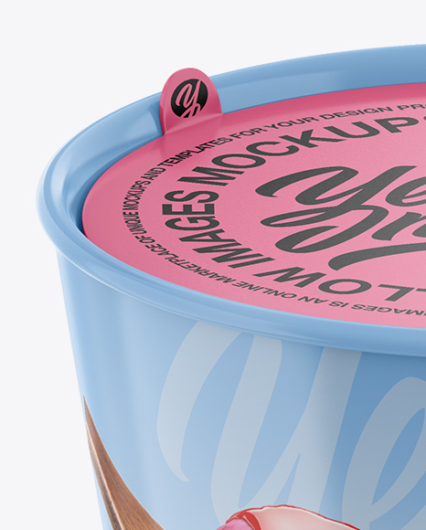 Glossy Ice Cream Cup Mockup