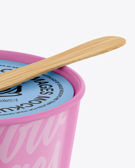 Matte Ice Cream Cup Mockup